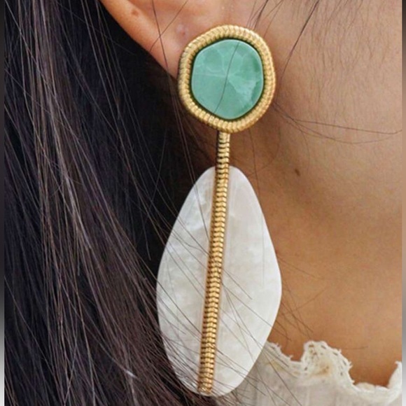 Zara Geometric Resin Earrings - Picture 1 of 7